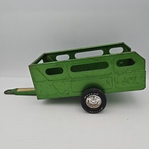 Vintage Nylint Green Pressed Steel Farm Trailer